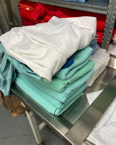 Green bed cover